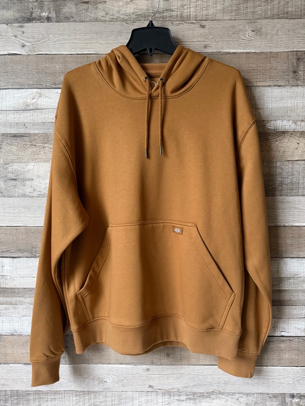 Dickies Men’s Large Pullover Fleece Hoodie Brown Duck DWR Workwear - Picture 2 of 16